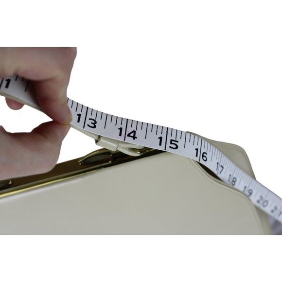 Vintage Corat Top Handle Purse Hand Bag Cream/Ivory Metal Frame Clasp PU75 - Picture 16 of 16